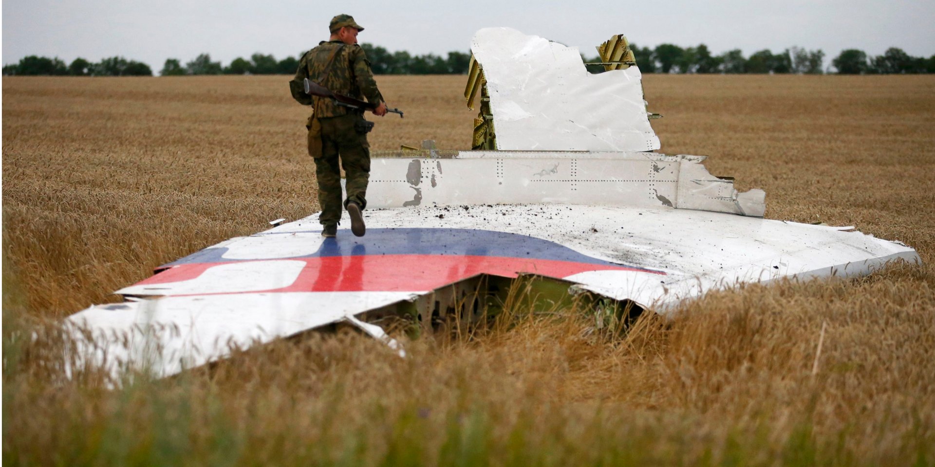 Один з&nbsp;уламків малазійського Боїнга після авіакатастрофи (Фото: REUTERS / Maxim Zmeyev)