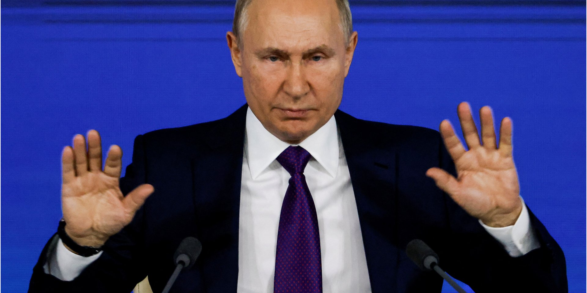 Russian President Vladimir Putin speaks during his annual press conference on Dec. 23 (Photo: Sputnik/Mikhail Metzel/Pool via REUTERS)
