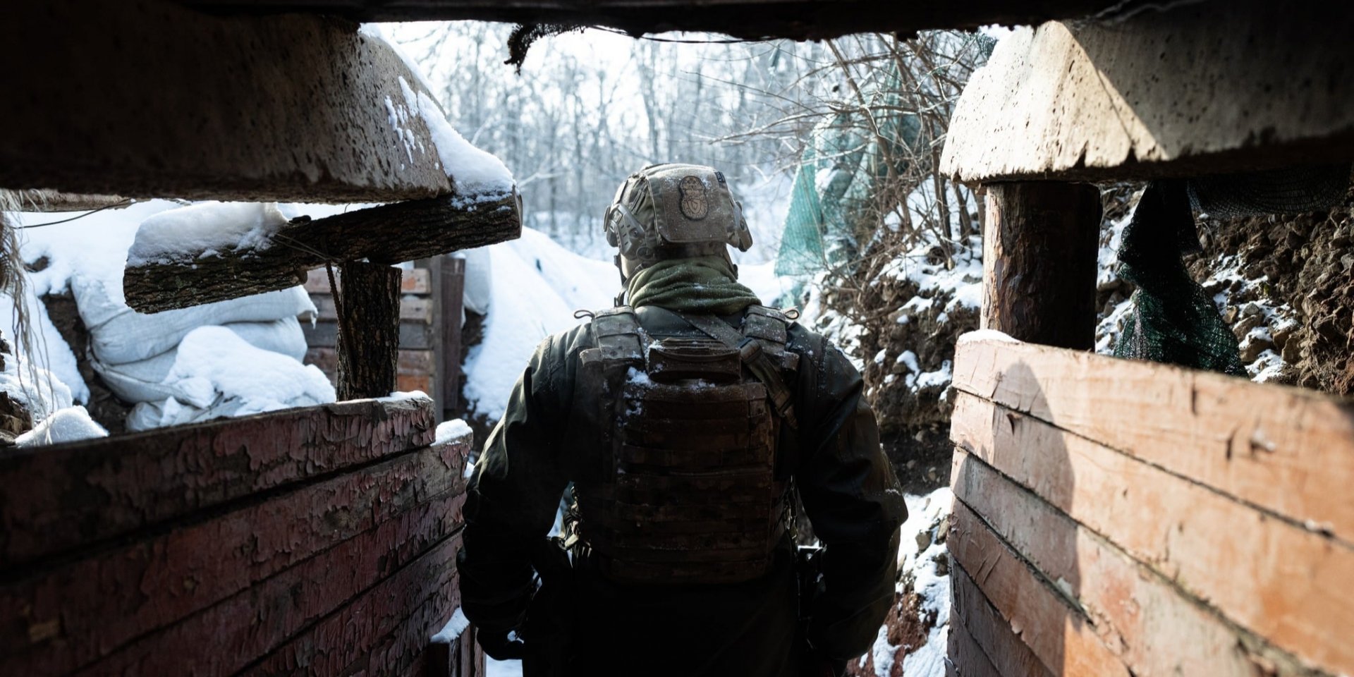 A Ukrainian soldier walks in a military trench in the war-torn Donbas (Photo: Ukrainian Ministry of Defense/ Facebook)