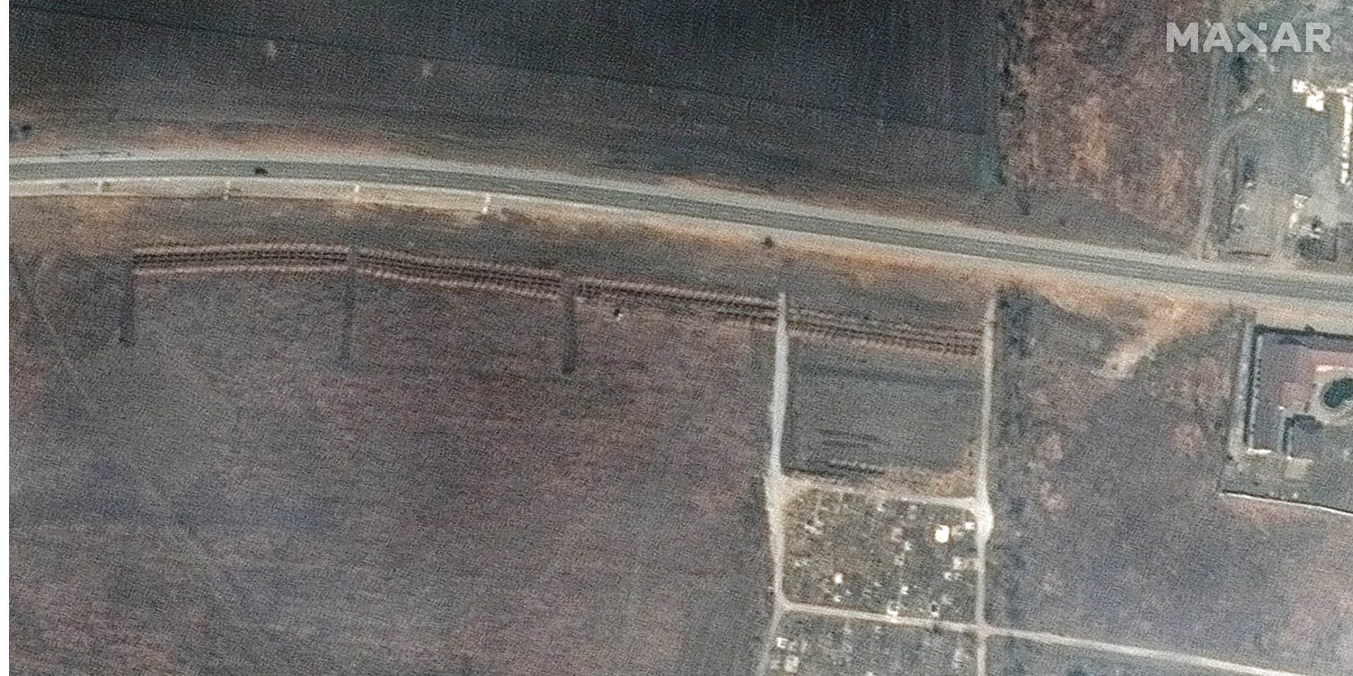 Satellite images of the mass grave in Manhush, March 30, 2022 (Photo: Maxar Technologies/Handout via REUTERS)