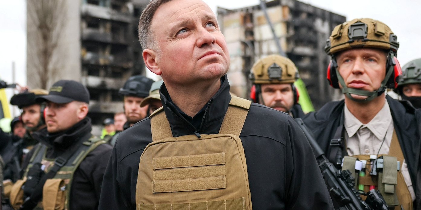 Andrzej Duda in Borodianka (Photo: Polish Presidency/Handout)
