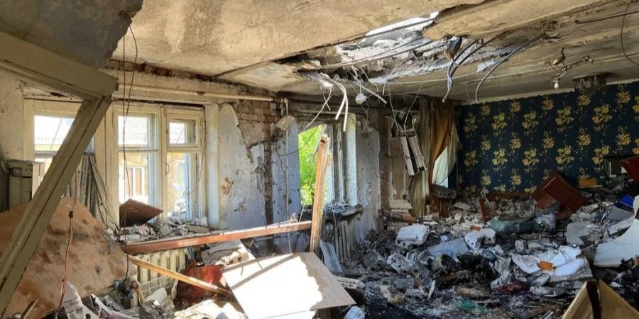 The house destroyed in Mykolayiv as a result of blow of the Russian Federation on June 15 (Photo: Suspilne Mykolayiv)