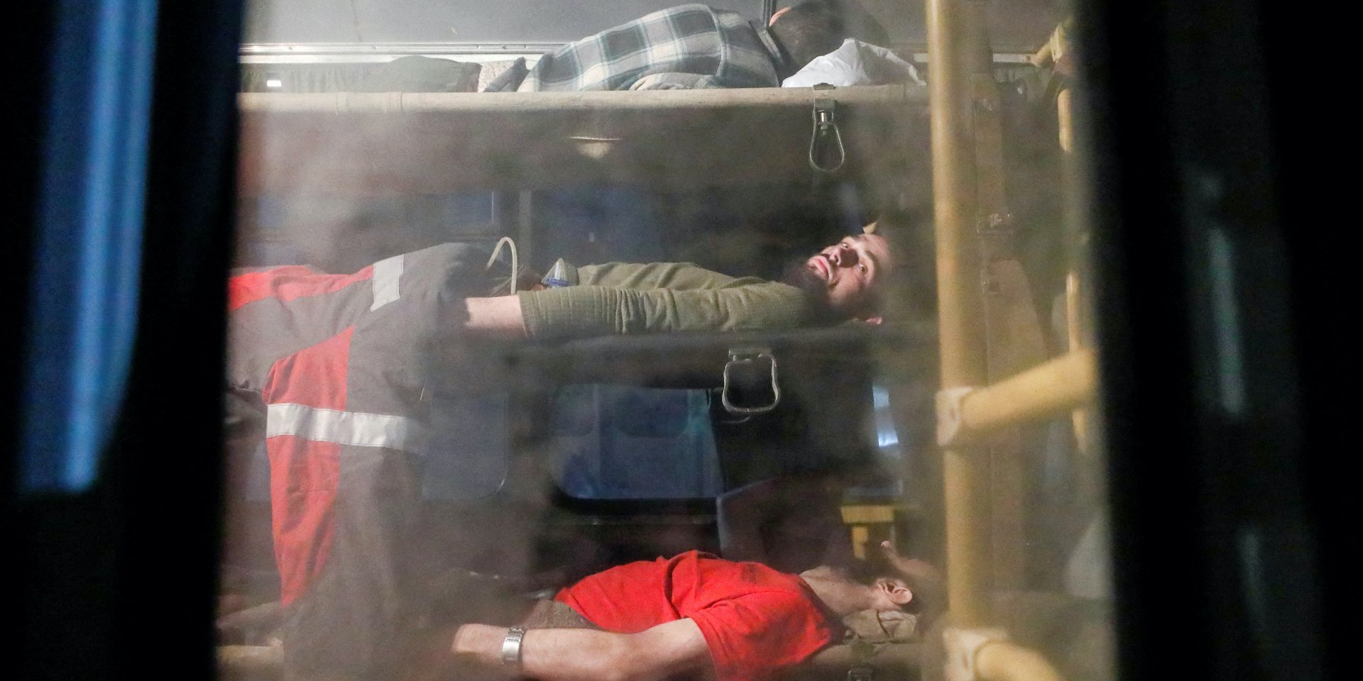 Wounded Azovstal defenders pictured in a bus after they surrendered to Russians (Photo: REUTERS/Alexander Ermochenko)