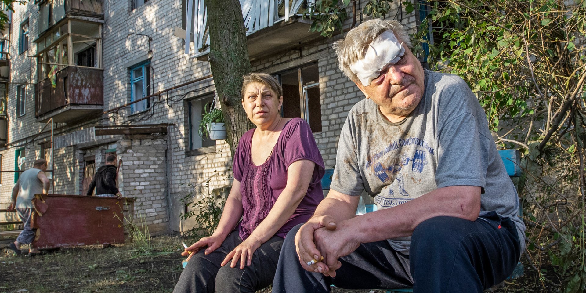 Nadiya and Valeriy were injured during the Russian shelling of Chasiv Yar, Donetsk Oblast (Photo: Oleksandr Medvedev/NV)