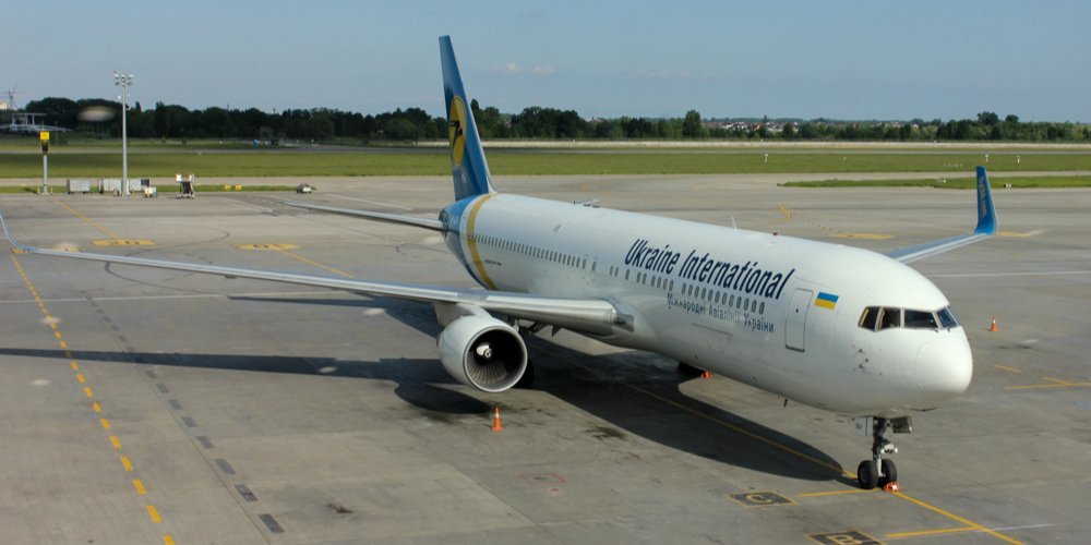 UIA plane at Boryspil airport (Photo: Artem Ilyin / НВ Бізнес)