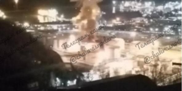An oil depot was on fire in Tuapse (Photo: NV)