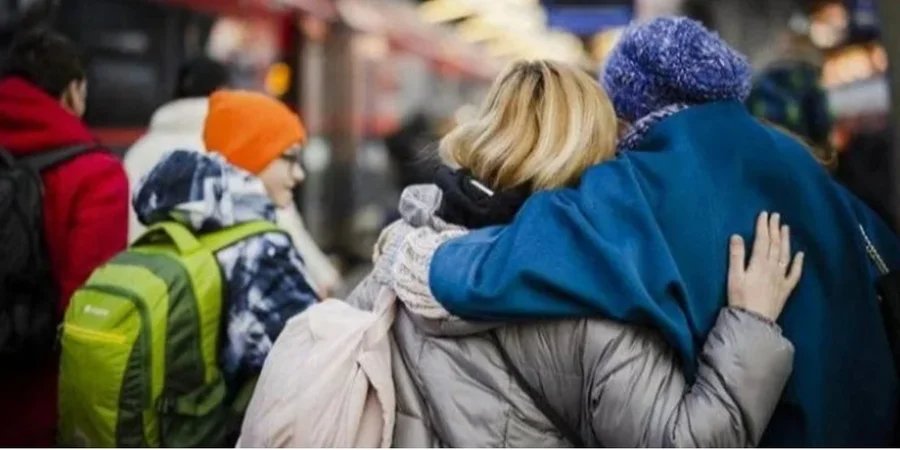 Ukrainian refugees (Photo: HejUkraina/Twitter)