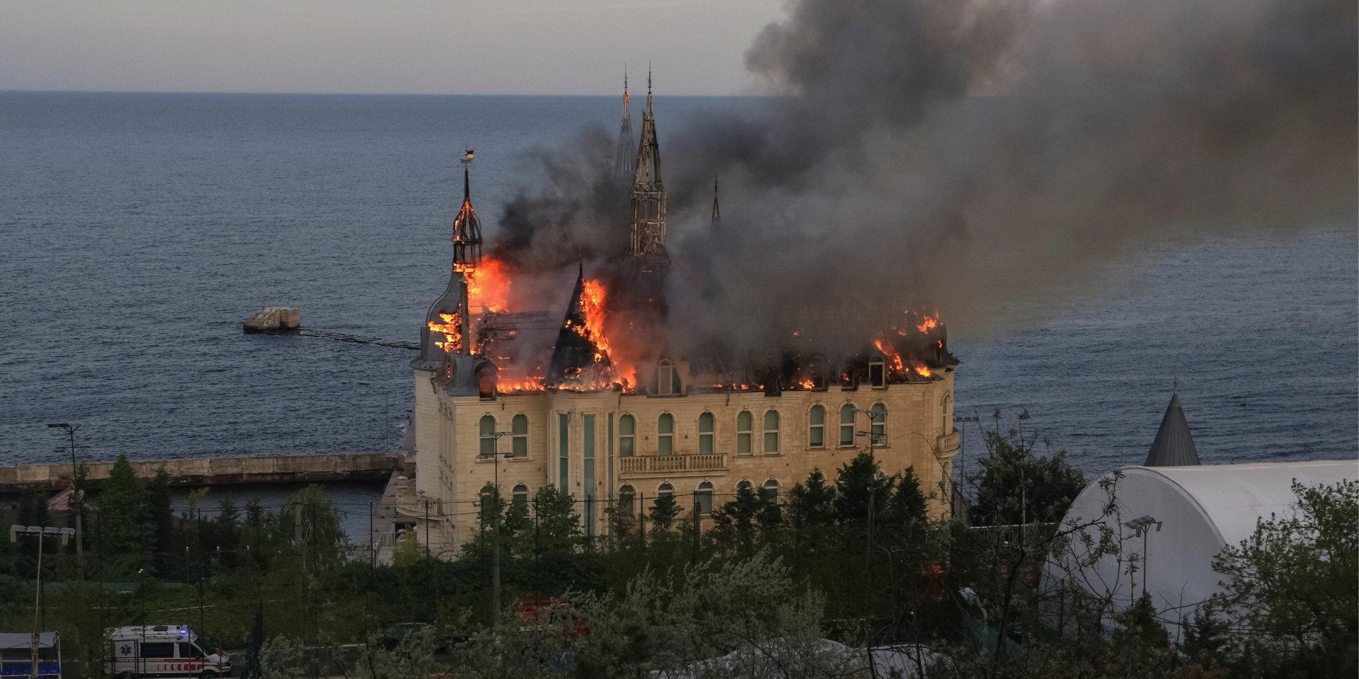 Russians targeted Odesa 'Harry Potter Castle' (Photo: REUTERS/Sergey Smolentsev)
