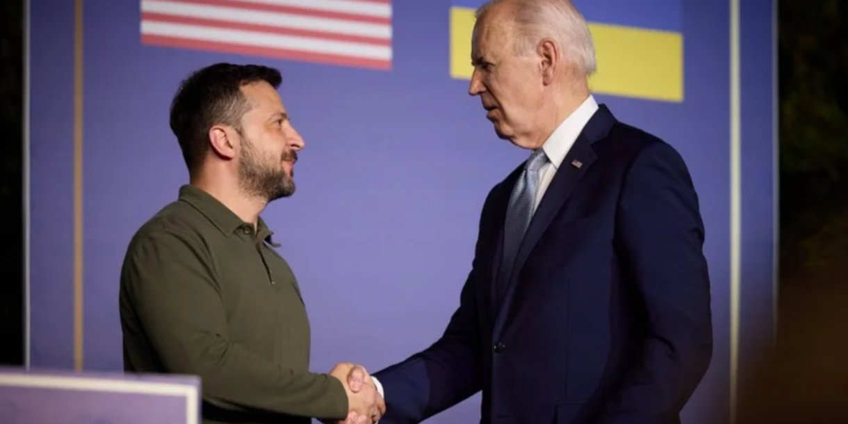 Ukrainian President Volodymyr Zelenskyy and US President Joe Biden, June, 2024 (Photo: Presidential Office)