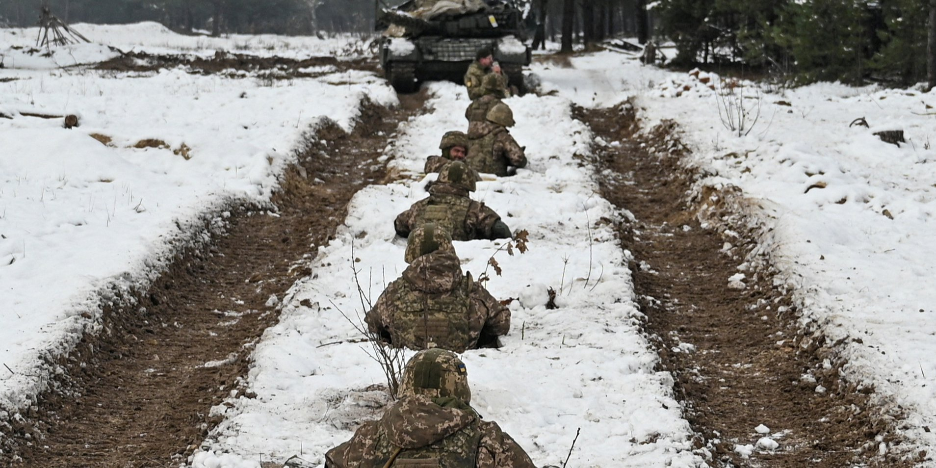 Ukrainian soldiers during military exercises at a training ground in Chernihiv Oblast, Ukraine, November 22, 2024 (Photo: REUTERS/Maksym Kishka)