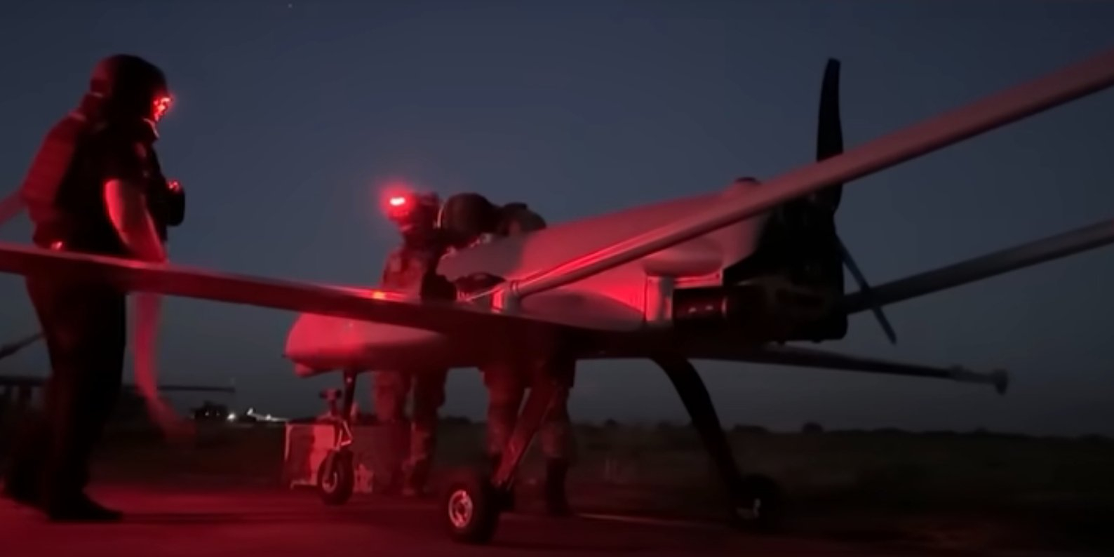 Ukraine’s Liutyi drone being prepared for launch (Photo: CNN video screenshot)