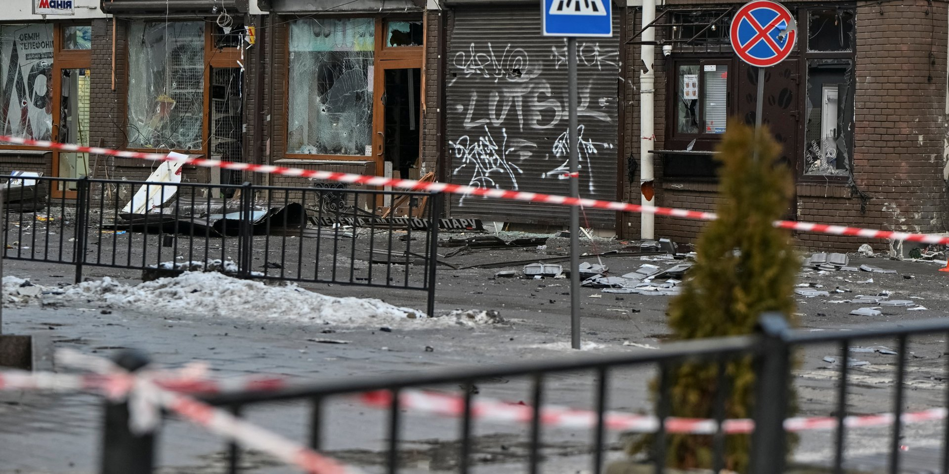 The site of the terrorist attack in Lviv overnight on Feb. 22, 2026. (Photo: REUTERS/Anastasiia Smolienko)