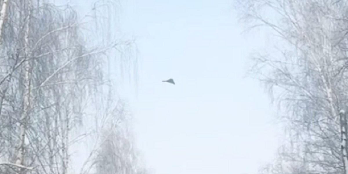 Russian Shahed moments before destruction (Photo: Video screenshot / State Border Guard Service / Telegram)