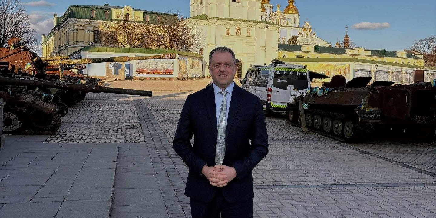 Томас Бьорн посетил Киев по&nbsp;случаю национального праздника Ирландии, Дня Святого Патрика (Фото: Thomas Byrne / Facebook)