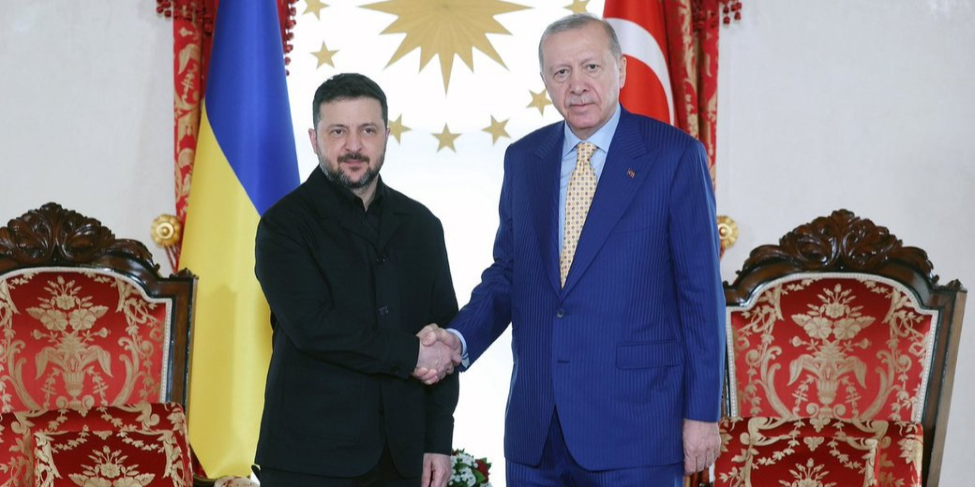 Президент України Володимир Зеленський під час зустрічі з&nbsp;президентом Туреччини, 4 квітня 2026 року (Фото: Presidency of&nbsp;the Republic of Türkiye/X)
