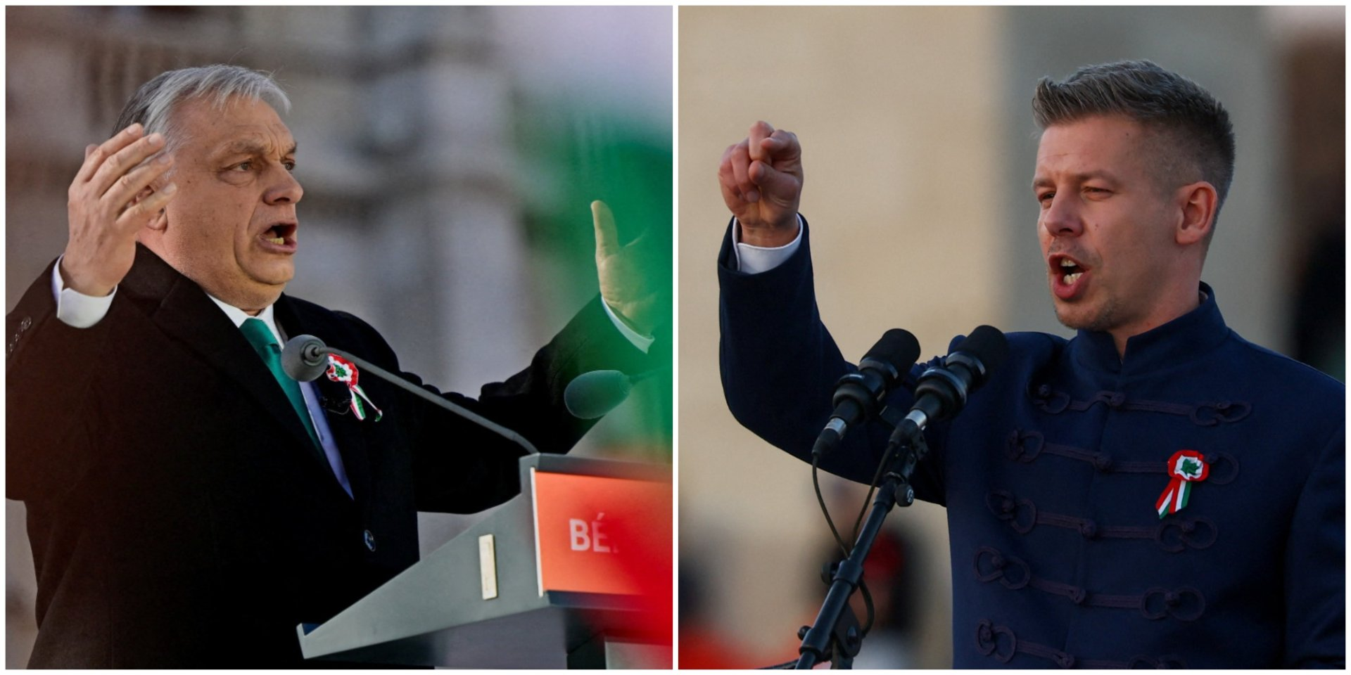 Viktor Orban and Peter Magyar (Photo: Reuters)