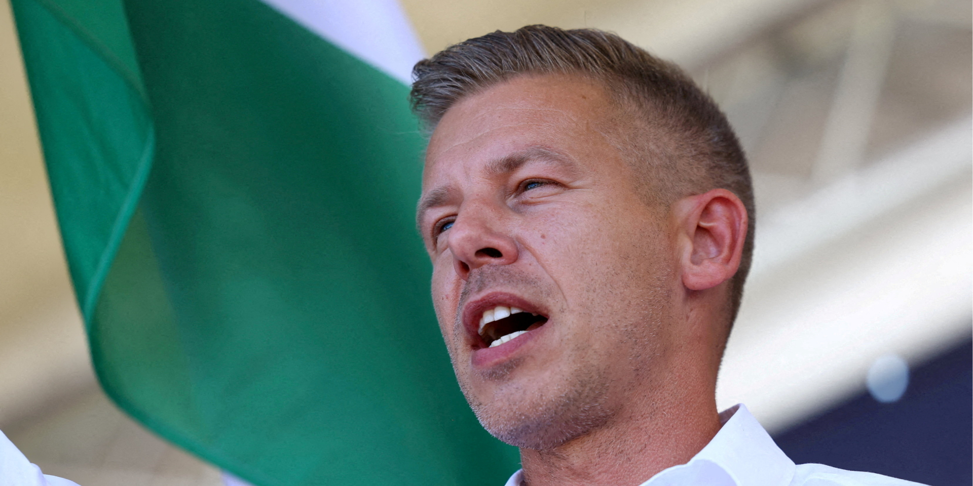 Péter Magyar said his opponents had used conflicts with Ukraine for their own political gain. (Photo: REUTERS/Bernadett Szabo)