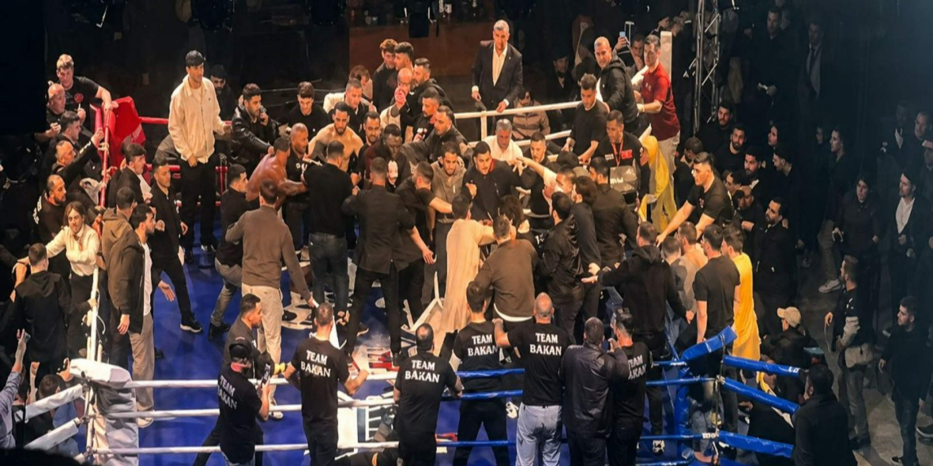 A mass brawl during a boxing match (Photo: Karar.com)
