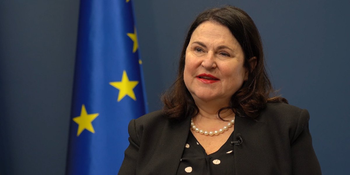 Посолка Європейського Союзу в&nbsp;Україні Катаріна Матернова (Фото: Скріншот із відео)