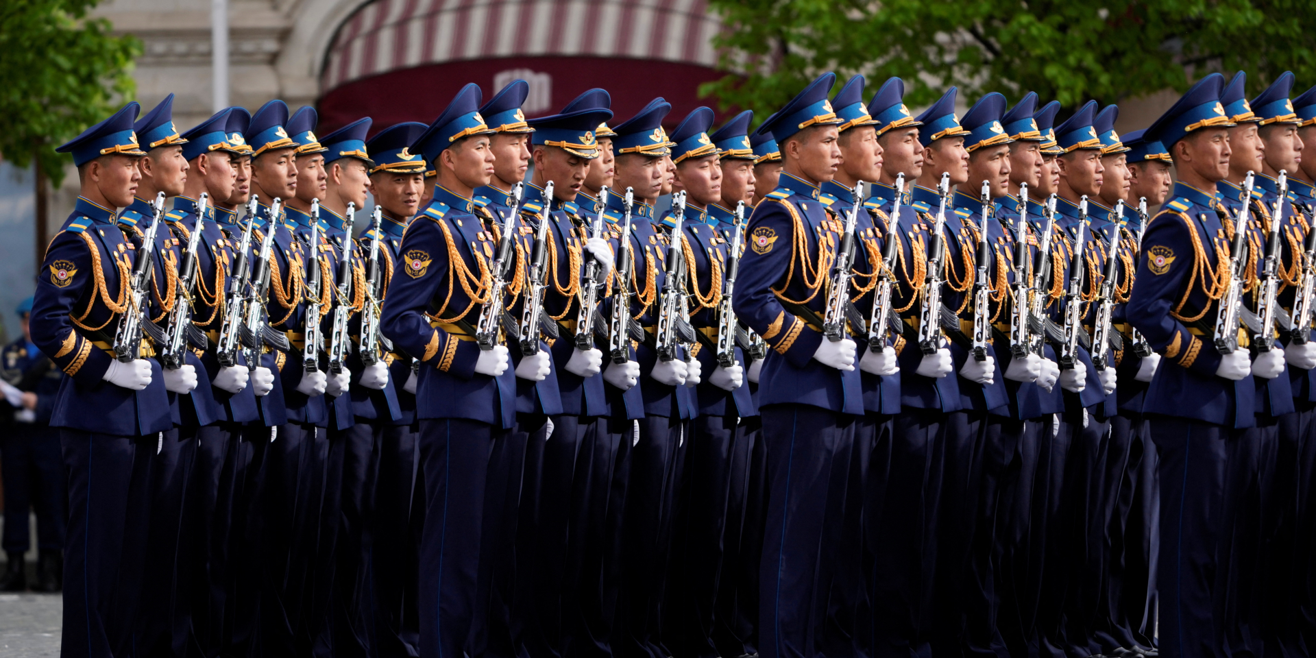 Колона військових із Північної Кореї пройшла на&nbsp;параді у&nbsp;Москві 9 травня 2026 року (Фото: Pavel Bednyakov/Pool via REUTERS)