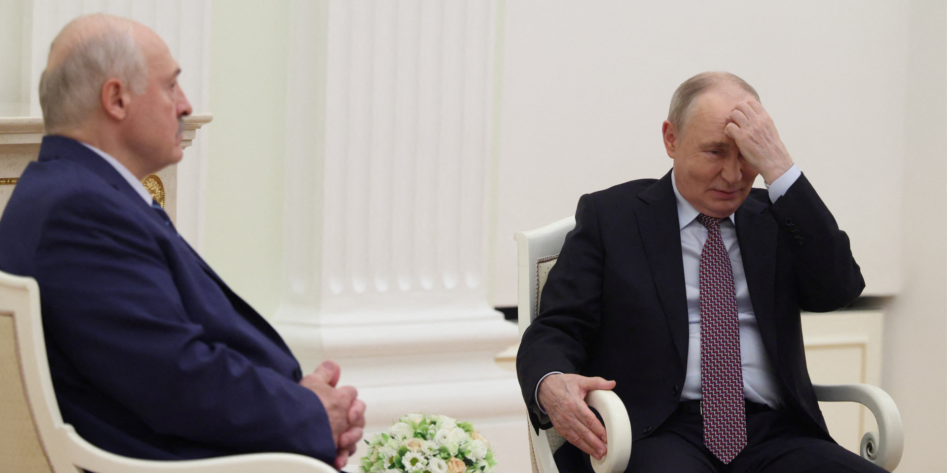 Лукашенко і Путін під час зустрічі у&nbsp;травні 2026 року (Фото: REUTERS/Ramil Sitdikov)