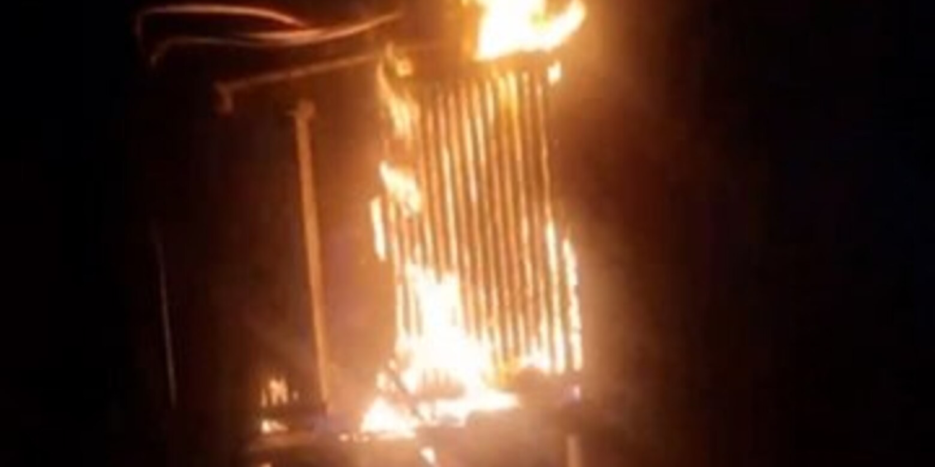 Power substation feeding drone production facility damaged in Taganrog (Photo: Atesh / Telegram)