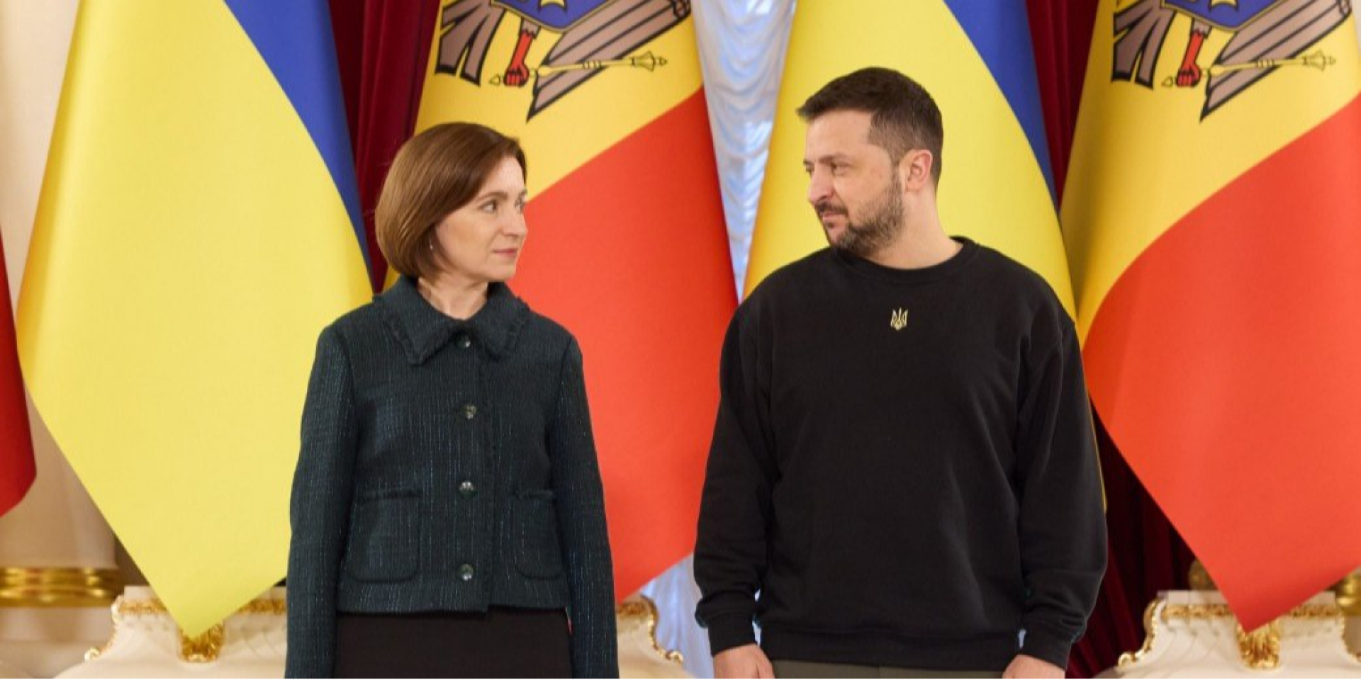 Президентка Молдови Мая Санду та&nbsp;президент України Володимир Зеленський (Фото: president.gov.ua)