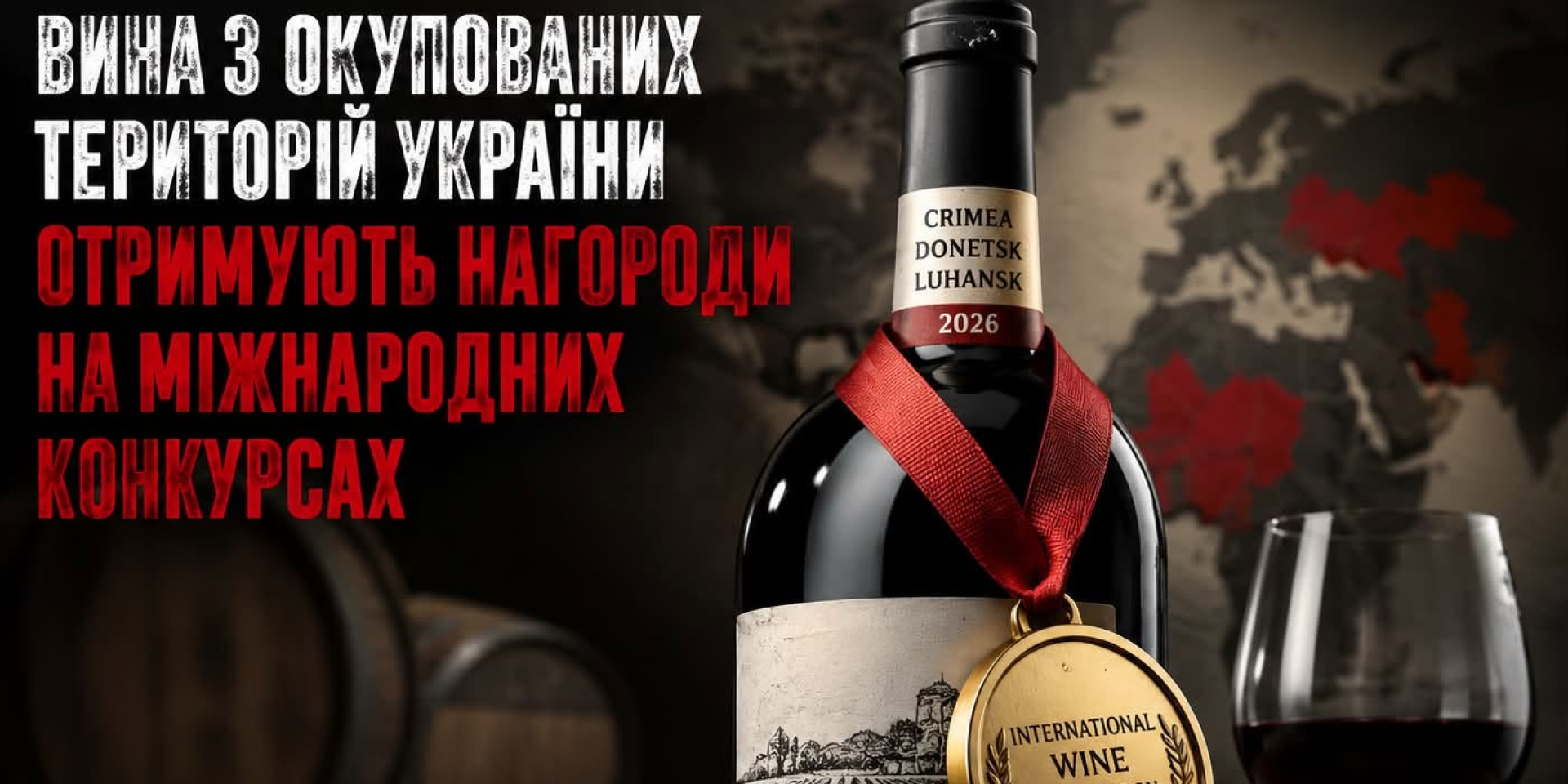 Вина з&nbsp;Криму представляють&nbsp;РФ на міжнародних конкурсах (Фото: скрін з&nbsp;ФБ Укрвинпром)