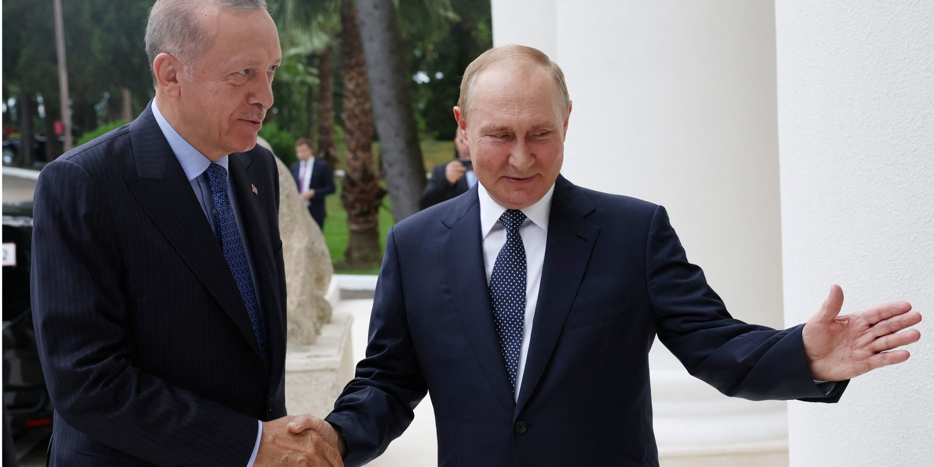 Президент Туреччини Реджеп Таїп Ердоган і російський диктатор Володимир Путін (Фото: Turkish Presidential Press Office/Handout via REUTERS)