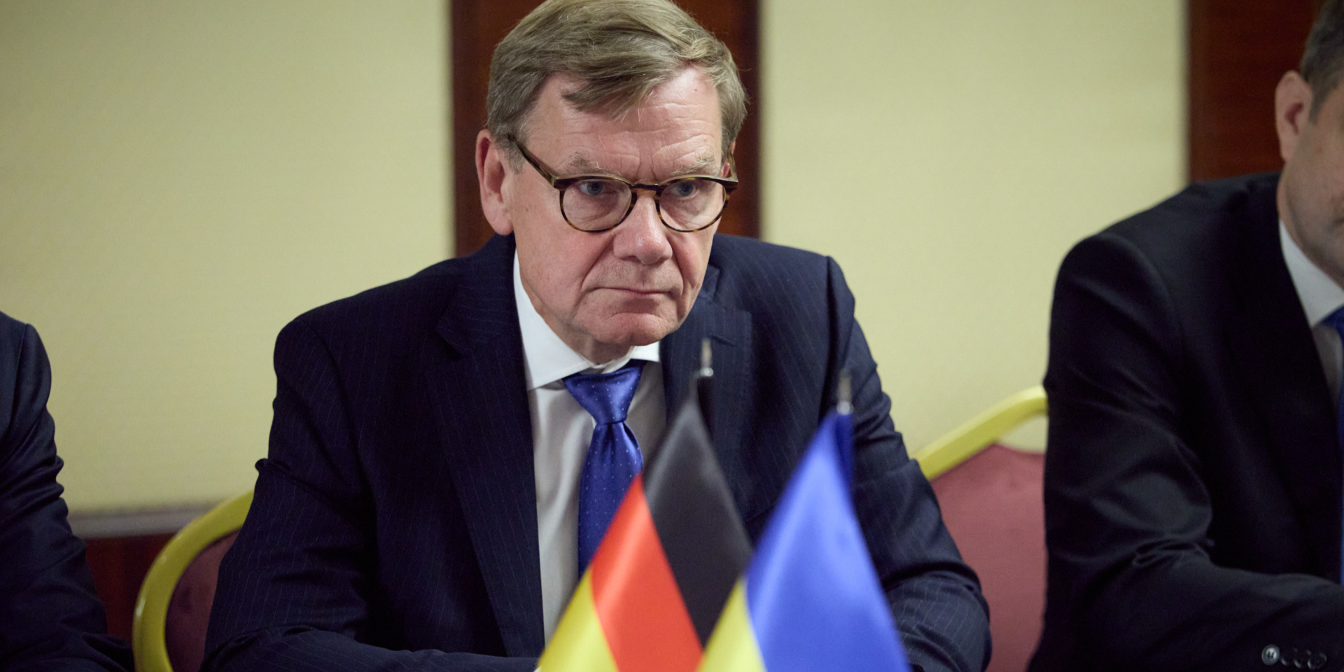 Міністр закордонних справ Німеччини Йоганн Вадефуль у&nbsp;Києві, 22 серпня 2026 року (Фото: Офіс президента)