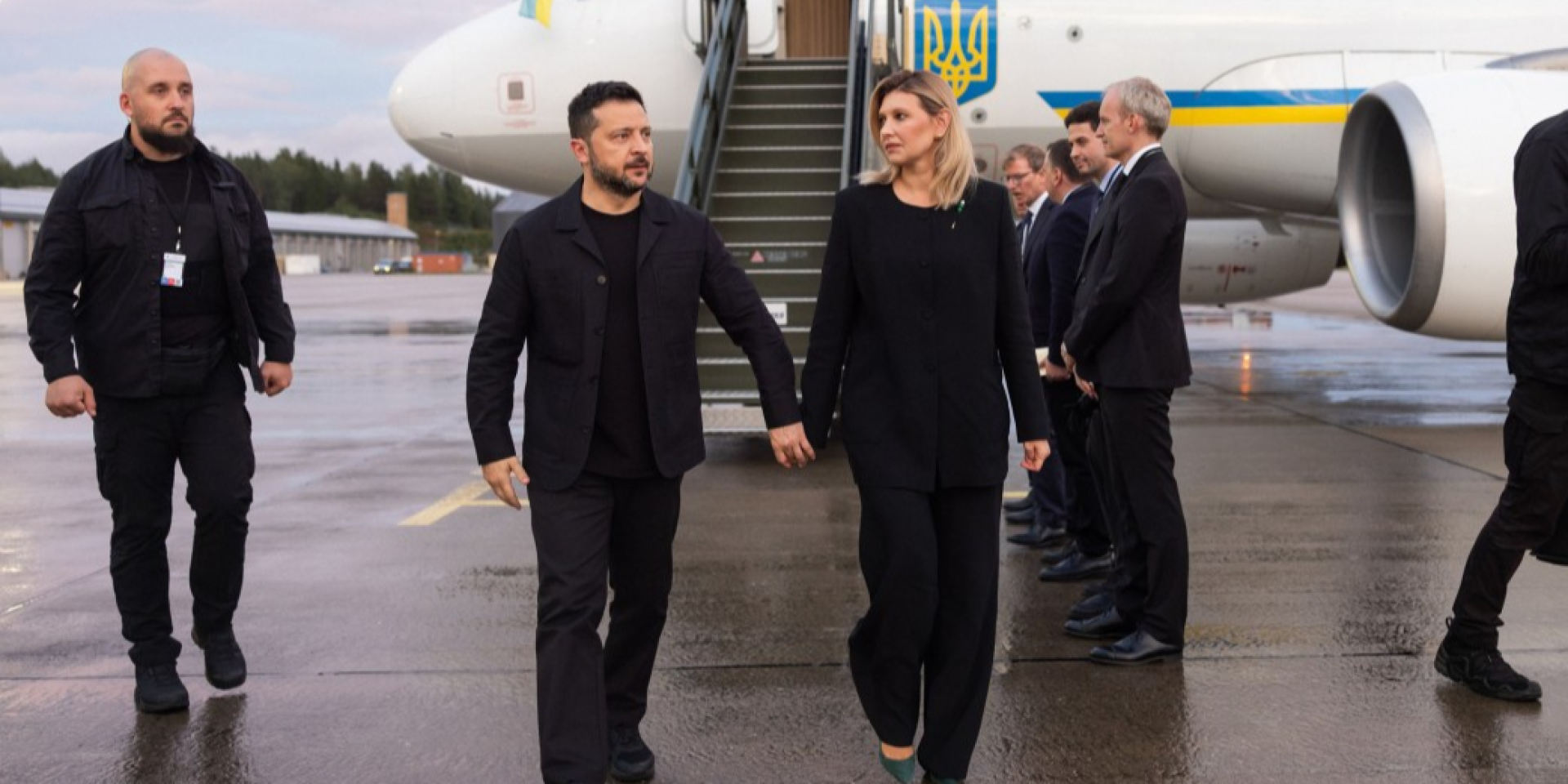 Volodymyr and Olena Zelenskyy arrive in Oslo, Norway, Sept. 8 (Photo: President's Office)