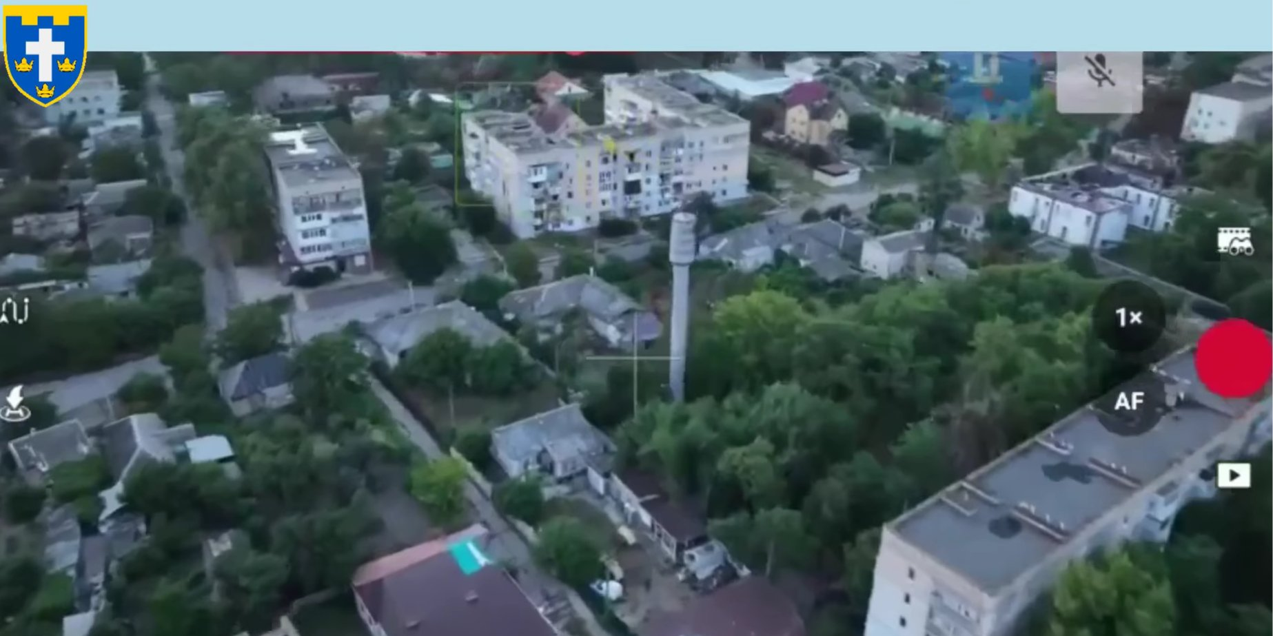 The town of Oleshky has been surrounded by Russian troops for several months (Photo: Video screenshot / 124th Separate Territorial Defense Brigade of the Armed Forces of Ukraine / Facebook)