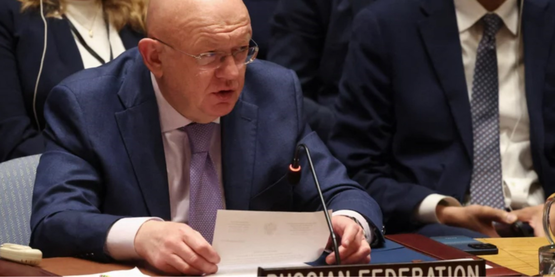 Посол России при ООН Василий Небензя в&nbsp;очередной раз повторил кремлевскую пропаганду относительно политики ООН в&nbsp;отношении Ирана (Фото: REUTERS/Shannon Stapleton)