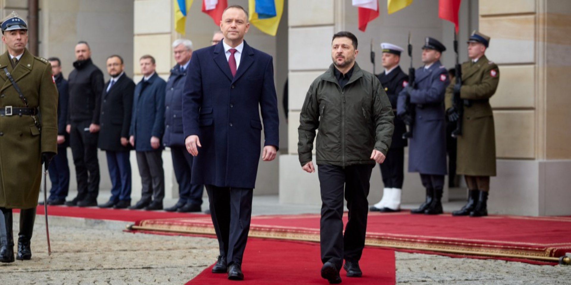 Президенты Владимир Зеленский и&nbsp;Кароль Навроцкий во&nbsp;время встречи в&nbsp;Варшаве, декабрь 2025 года (Фото: president.gov.ua)