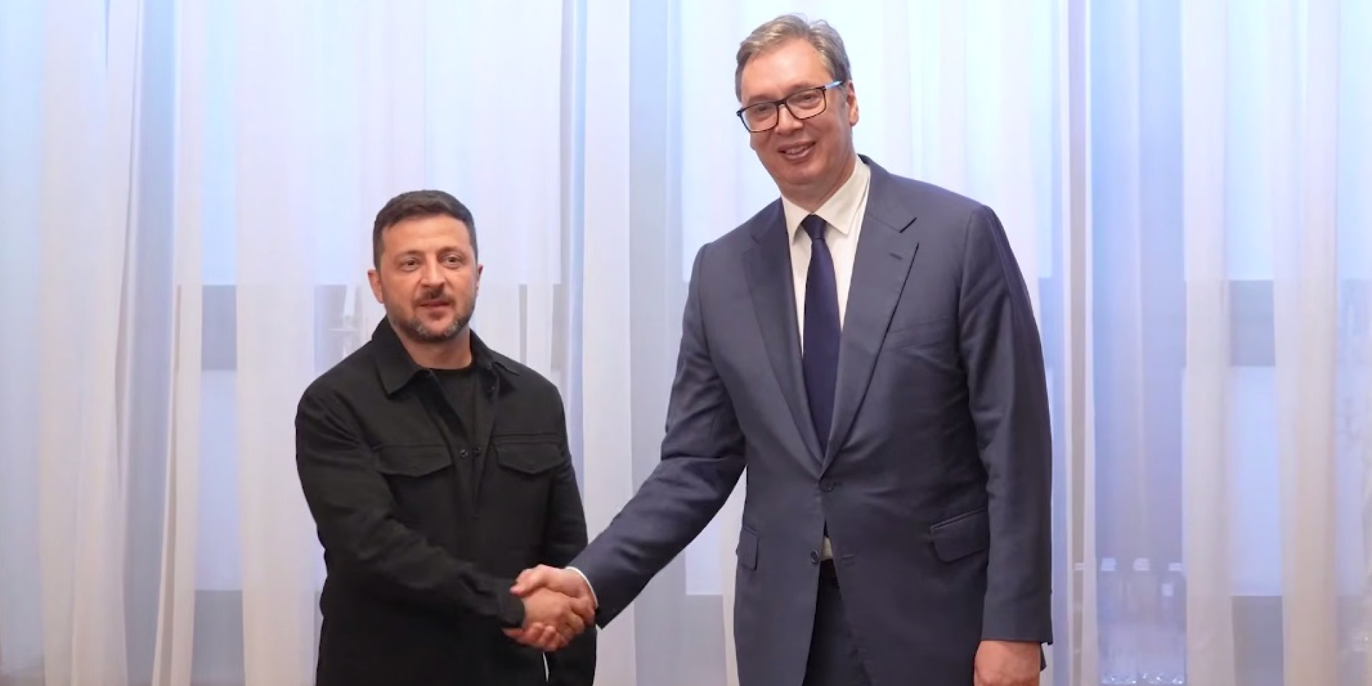 Президенты Украины и&nbsp;Сербии Владимир Зеленский и&nbsp;Александар Вучич подтвердили предыдущие договоренности в&nbsp;Белграде (Фото: Скриншот видео / Zelenskiy Official / Telegram)