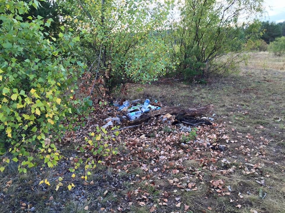А оце вже моя готова позиція. Окоп - під тою купою сміття